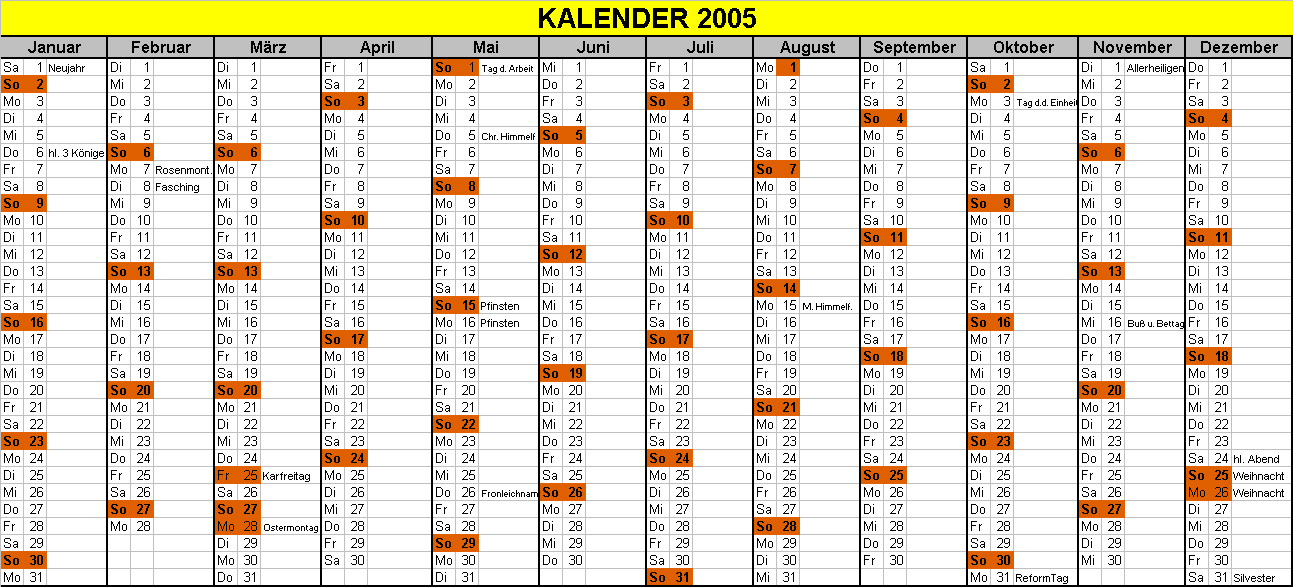 2005 kalender Kalender 2006